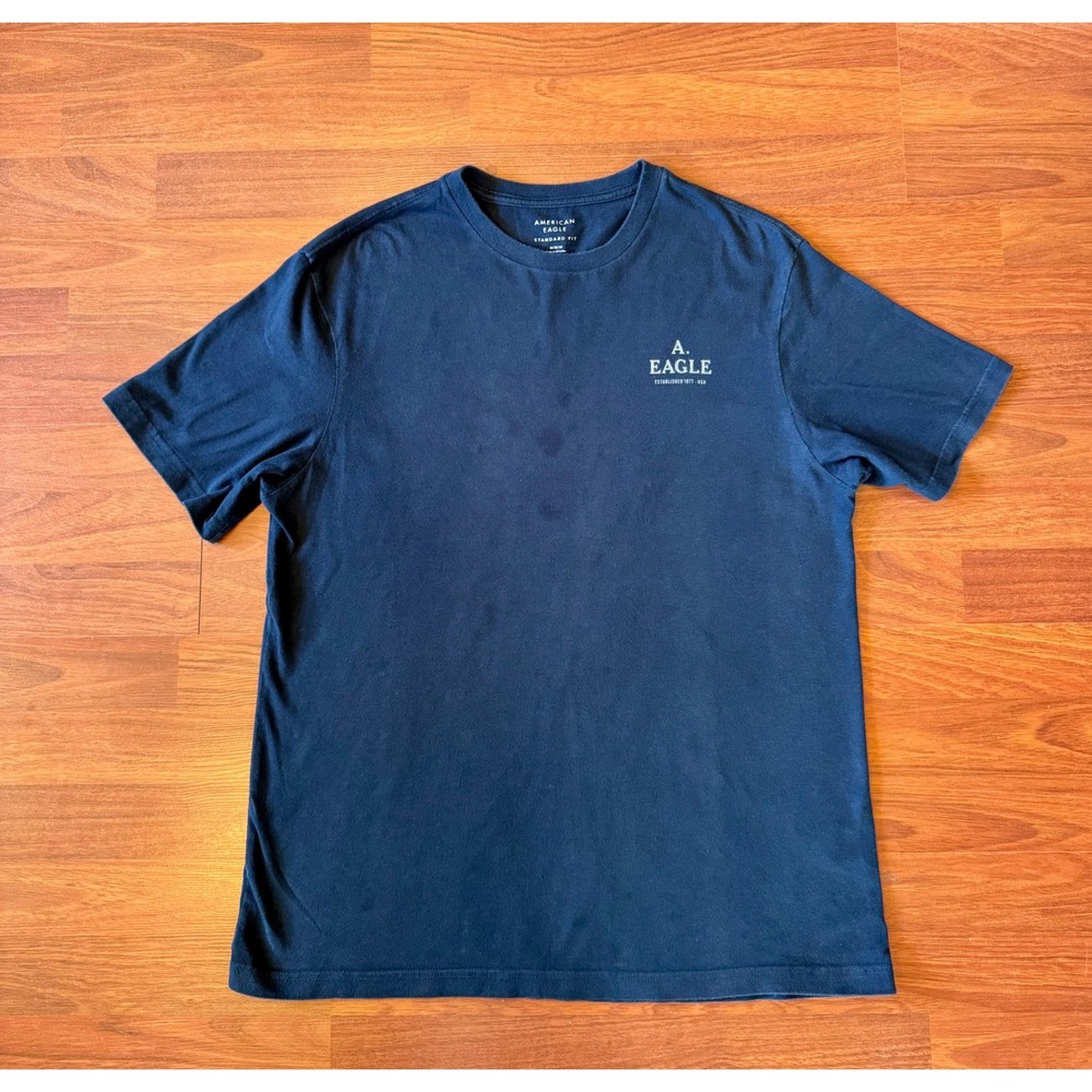 American Eagle Mens Navy Sporting Club Graphic T-Shirt Standard Fit Medium